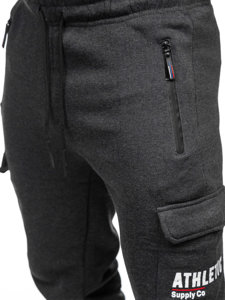 Bolf Herren Sporthose Jogger Pants Cargohose Schwarzgrau  JX6028