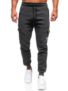 Bolf Herren Sporthose Jogger Pants Cargohose Schwarzgrau  JX6028