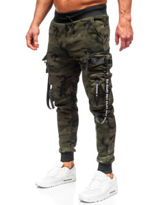 Bolf Herren Sporthose Joggers Cargohose Camo Grün  HSS107