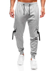 Bolf Herren Sporthose Joggers Cargohose Grau  8K1118