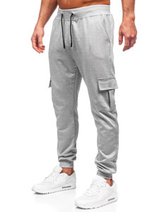 Bolf Herren Sporthose Joggers Cargohose Grau  8K1130