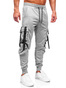 Bolf Herren Sporthose Joggers Cargohose Grau HS7173