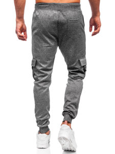 Bolf Herren Sporthose Joggers Cargohose Schwarzgrau  8K1130