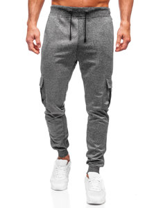 Bolf Herren Sporthose Joggers Cargohose Schwarzgrau  8K1130