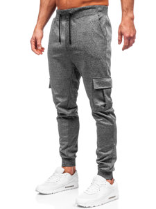 Bolf Herren Sporthose Joggers Cargohose Schwarzgrau  8K1130