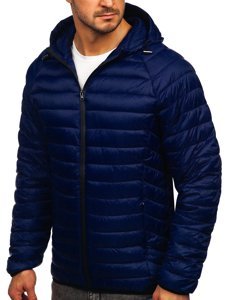 Bolf Herren Steppjacke Übergangsjacke Dunkelblau  13021