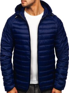 Bolf Herren Steppjacke Übergangsjacke Dunkelblau  13021