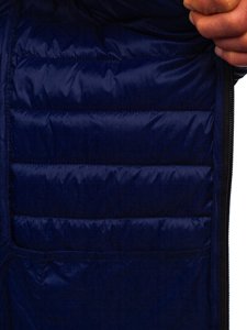 Bolf Herren Steppjacke Übergangsjacke Dunkelblau  13021