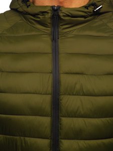 Bolf Herren Steppjacke Übergangsjacke Grün  13021