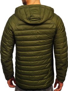 Bolf Herren Steppjacke Übergangsjacke Grün  13021