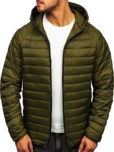 Bolf Herren Steppjacke Übergangsjacke Grün  13021