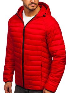 Bolf Herren Steppjacke Übergangsjacke Rot  13021