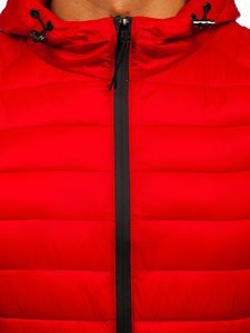 Bolf Herren Steppjacke Übergangsjacke Rot  13021