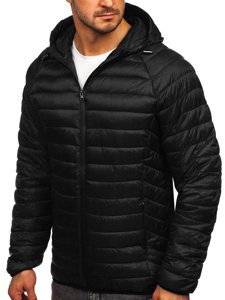 Bolf Herren Steppjacke Übergangsjacke Schwarz  13021