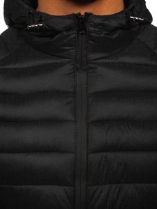 Bolf Herren Steppjacke Übergangsjacke Schwarz  13021