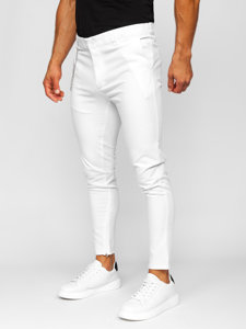 Bolf Herren Stoffhose Chinos Weiß  0059