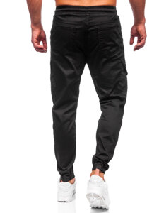 Bolf Herren Stoffhose Joggers Cargohose Schwarz  384