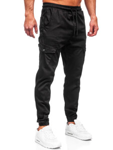 Bolf Herren Stoffhose Joggers Cargohose Schwarz  384