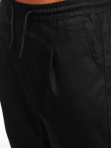 Bolf Herren Stoffhose Schwarz  6193