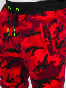 Bolf Herren Sweathose Sporthose Camo-Rot  KZ15B