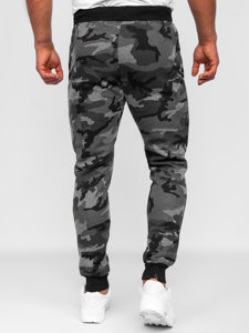 Bolf Herren Sweathose Sporthose Camo-Schwarzgrau  KZ15B