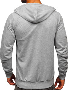 Bolf Herren Sweatjacke Kapuzenpullover mit Reißverschluss Grau  B035