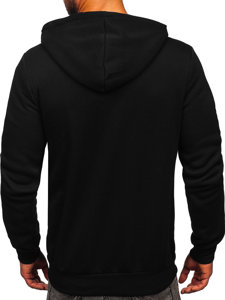 Bolf Herren Sweatjacke Kapuzenpullover mit Reißverschluss Schwarz  HW2787