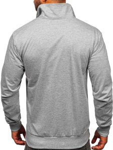 Bolf Herren Sweatjacke Sweatshirt mit Stehkragen Grau  B067