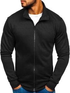 Bolf Herren Sweatjacke Sweatshirt mit Stehkragen Schwarz  B002