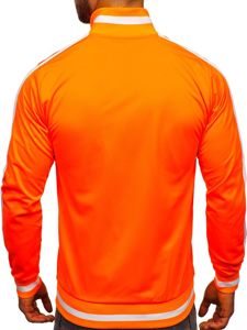 Bolf Herren Sweatjacke mit Stehkragen retro Style Orange  2126