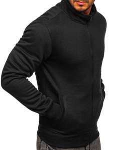 Bolf Herren Sweatshirt Sweatjacke mit Stehkragen Schwarz  B2002