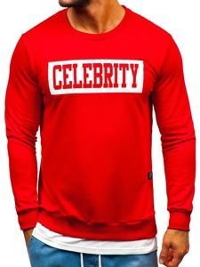 Bolf Herren Sweatshirt mit Motiv Rot  11115