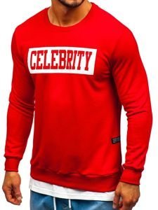 Bolf Herren Sweatshirt mit Motiv Rot  11115