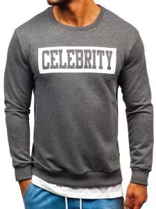 Bolf Herren Sweatshirt mit Motiv Schwarzgrau  11115