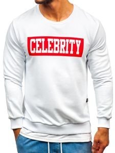 Bolf Herren Sweatshirt mit Motiv Weiß  11115