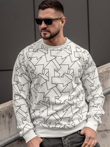 Bolf Herren Sweatshirt mit Motiv Weiß 8B1111A