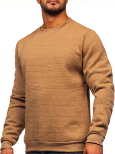 Bolf Herren Sweatshirt mit Motiv ohne Kapuze Beige  LJ0599