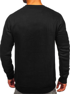 Bolf Herren Sweatshirt mit Motiv ohne Kapuze Schwarz MF2019