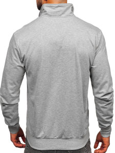 Bolf Herren Sweatshirt mit Reißverschluss Grau  B227