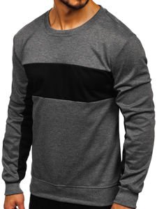 Bolf Herren Sweatshirt ohne Kapuze Dunkelblau JZ11050