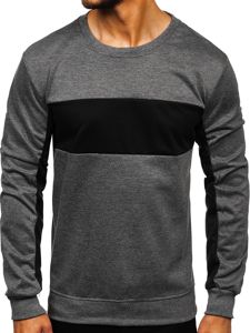 Bolf Herren Sweatshirt ohne Kapuze Dunkelblau JZ11050