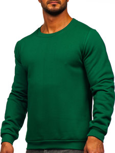 Bolf Herren Sweatshirt ohne Kapuze Grün HW3102