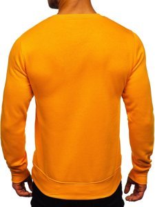 Bolf Herren Sweatshirt ohne Kapuze Hellorange  2001