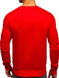 Bolf Herren Sweatshirt ohne Kapuze Hellrot  2001