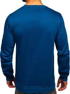 Bolf Herren Sweatshirt ohne Kapuze Indigo  2001