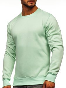 Bolf Herren Sweatshirt ohne Kapuze Mintgrün  2001