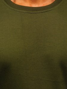 Bolf Herren Sweatshirt ohne Kapuze Olivengrün  2001