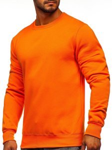 Bolf Herren Sweatshirt ohne Kapuze Orange  2001