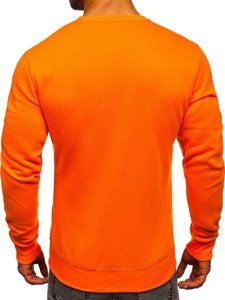 Bolf Herren Sweatshirt ohne Kapuze Orange  2001