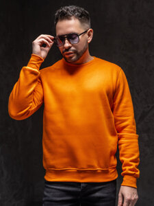 Bolf Herren Sweatshirt ohne Kapuze Orange 2001A1